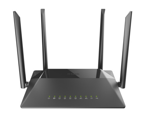 Маршрутизатор D-Link, портов: 5, LAN: 4, WAN: 1, скорость мб/с: 1 167, антенн: 4, USB: Да, 44х136х205 мм (ВхШхГ), цвет: чёрный, DIR-825/RU/R2A