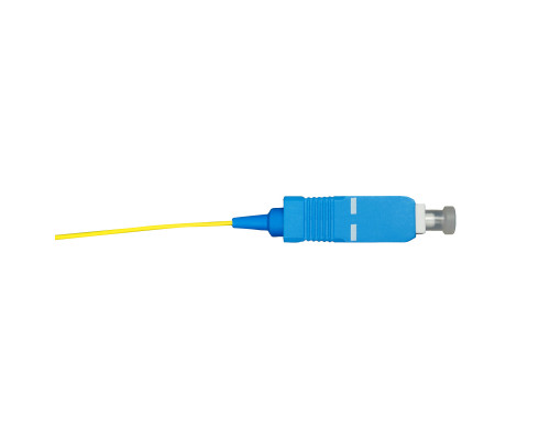 Пигтейл BNH, SC/UPC (SM), OS2 9/125, Tight Buffer, LSZH, 1,5м, синий хвостовик, цвет: жёлтый