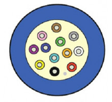 Кабель ВО Siemon XGLO Tight Buffer,  8хОВ, OS2 9/125, LSZH, Ø 5,8мм, универсальный, небронированный, цвет: синий