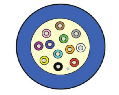 Кабель ВО Siemon XGLO Tight Buffer,  8хОВ, OS2 9/125, LSZH, Ø 5,8мм, универсальный, небронированный, цвет: синий