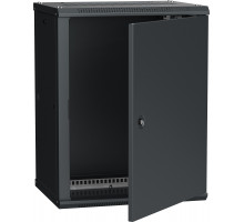 Шкаф навесной ITK LINEA W, 19&quot;, 12U, 635х600х450 мм (ВхШхГ), дверь: металл, разборный, цвет: чёрный