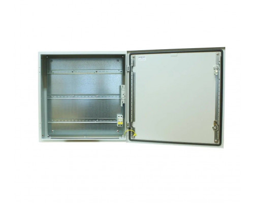 Шкаф уличный всепогодный укомплектованный настенный OSNOVO, IP66, корпус: сталь листовая, 600х600х210 мм (ВхШхГ), цвет: серый