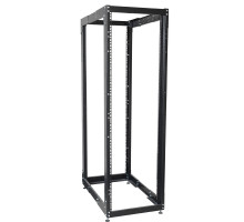 Стойка открытая 19" ITK LINEA F, телекоммуникационная, 24U, 1224х600х800 мм (ВхШхГ), двухрамная, цвет: чёрный