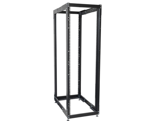 Стойка открытая 19" ITK LINEA F, телекоммуникационная, 24U, 1224х600х800 мм (ВхШхГ), двухрамная, цвет: чёрный