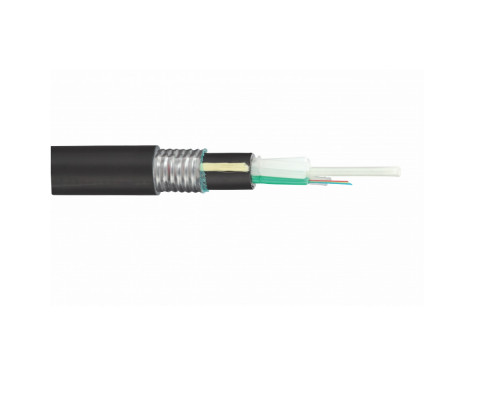 Кабель ВО Eurolan L04 Loose tube,  144хОВ, OS2 9/125, PE, Ø 14,6мм, снаружи зданий в грунт, металлический, цвет: чёрный