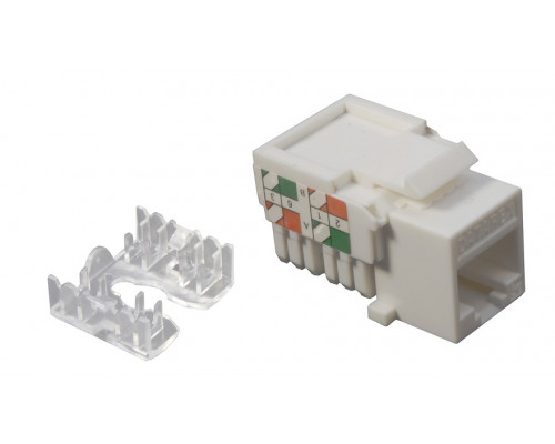 Модуль универсальный Datarex, keystone, 1хRJ45, Toolless, кат. 5е, универсальная, неэкр., цвет: белый