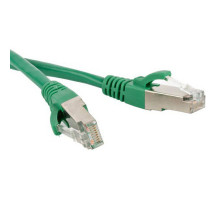 Шнур комм. Hyperline, кат. 5е, экр., SF/UTP, RJ45/RJ45, LSZH, AWG26 0.5м, зелёный