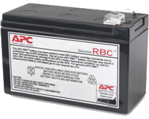 Аккумулятор для ИБП APC, 151х105х65 мм (ВхШхГ),  свинцово-кислотный с загущенным электролитом,  12V/9 Ач, цвет: чёрный, (APCRBC110)
