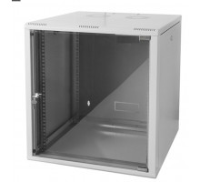 Шкаф телекоммуникационный настенный Datarex, 19&quot;, 9U, 357х600х600 мм (ВхШхГ), дверь: перфорация, разборный, цвет: серый