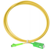 Комм. шнур оптический Eurolan Tight Buffer, Simplex SC/LC (APC/APC), OS2 9/125, LSZH (нг(A)-HF), 5м, зелёный хвостовик, цвет: жёлтый