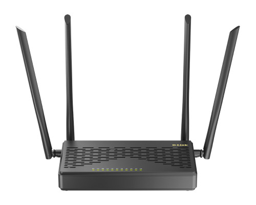 Маршрутизатор D-Link, портов: 5, LAN: 4, WAN: 1, скорость мб/с: 1 167, антенн: 4, USB: Да, 32х123х206 мм (ВхШхГ), цвет: чёрный, DIR-825/GFRU/R3A
