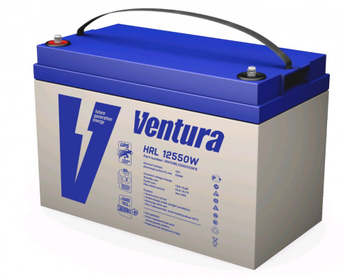 Аккумулятор для ИБП Ventura HRL, 215х173х330 мм (ВхШхГ),  необслуживаемый свинцово-кислотный,  12V/110 Ач, цвет: серый, (HRL 12550W)