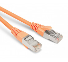Шнур комм. Hyperline, кат. 5е, экр., STP, RJ45/RJ45, LSZH, AWG26 1м, оранжевый
