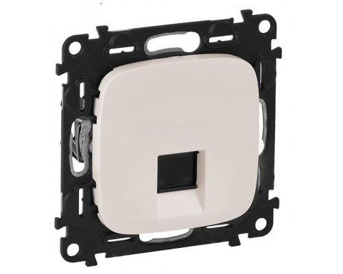 Лиц. панель розеточная Legrand Valena Allure, 1х RJ45, 58х51 мм (ВхШ), плоская, для розетки RJ45, цвет: перламутр (LEG.755419)