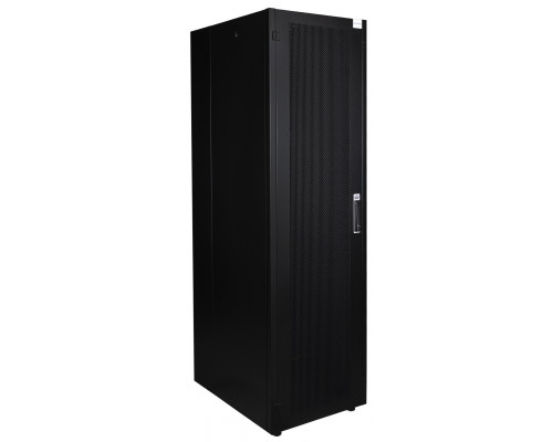 Шкаф серверный напольный Datarex, IP20, 36U, 1744х600х800 мм (ВхШхГ), дверь: перфорация, боковая панель: сплошная съемная, разборный, цвет: чёрный