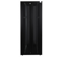 Шкаф серверный напольный Datarex, IP20, 32U, 1566х800х800 мм (ВхШхГ), дверь: перфорация, боковая панель: сплошная съемная, разборный, цвет: чёрный