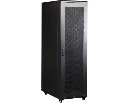 Шкаф серверный напольный TWT Business, IP20, 42U, 2055х600х1000 мм (ВхШхГ), дверь: перфорация, боковая панель: сплошная съемная, разборный, цвет: чёрн