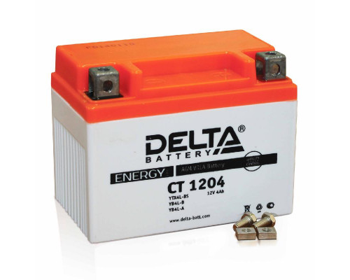 Аккумулятор для ИБП Delta Battery CT, 87х70х114 мм (ВхШхГ),  необслуживаемый свинцово-кислотный,  12V/4 Ач, (CT 1204)