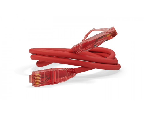 Шнур комм. Hyperline, кат. 5е, неэкр., U/UTP, RJ45/RJ45, LSZH, AWG24 0.15м, красный