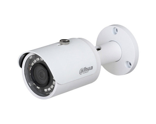 Видеокамера HDCVI Dahua, bullet-камера, помещ./улица, 1Мп, 1/4’, 1280x720, 25к/с, ИК, цв:0,05лк, об-в:2,8мм, DH-HAC-HFW1000SP-0280B-S3