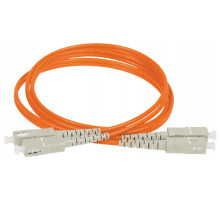 Комм. шнур оптический ITK, Duplex SC/SC (UPC/UPC), OM2 50/125, LSZH, 2м, серый хвостовик, цвет: оранжевый