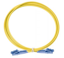 Комм. шнур оптический Eurolan Tight Buffer, Duplex LC/LC, OM3 50/125, LSZH (нг(A)-HF), 7м, синий хвостовик, цвет: жёлтый