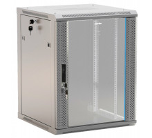 Шкаф телекоммуникационный настенный Hyperline TWB, 19&quot;, 9U, 500х600х600 мм (ВхШхГ), дверь: стекло, разборный, цвет: серый