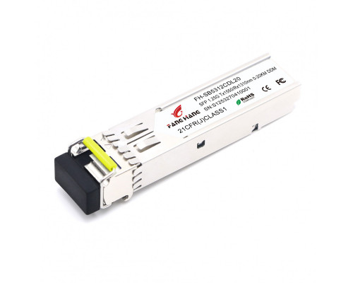 FH-SB5312CDL20, 20 км SFP модуль WDM, 1.25 G, TX 1550 нм, RX 1310 нм, LC, DDM