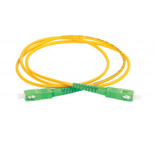 Комм. шнур оптический ITK, Simplex SC/SC (APC/APC), OS2 9/125, LSZH, 30м, зелёный хвостовик, цвет: оранжевый