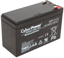 Аккумулятор для ИБП CyberPower, 100х65х150 мм (ВхШхГ),  Необслуживаемый свинцово-кислотный,  12V/7,2 Ач, цвет: чёрный, (GP7.2-12)