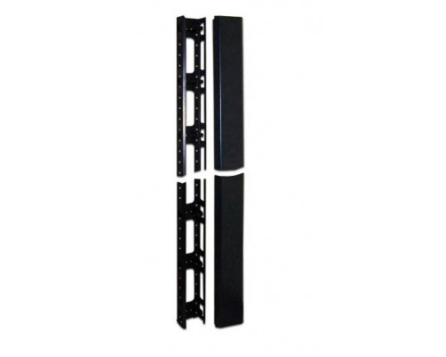 Направляющая TWT, вертикальный, комплект 2 шт, 42U, 104х11,5 мм (ШхГ), для шкафов, оцинкованная сталь, цвет: чёрный