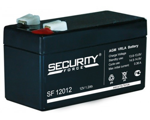 Аккумулятор Delta Battery SF, 52х43х97 мм (ВхШхГ) 12V/1,2 Ач, цвет: чёрный, (SF 12012)