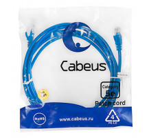 Патч-корд Cabeus PC-UTP-RJ45-Cat.5e-3m-BL-LSZH Кат.5е 3 м синий