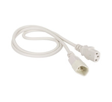 Шнур для блока питания Lanmaster, IEC 60320 С13, вилка IEC 60320 С14, 1 м, 10А, цвет: белый