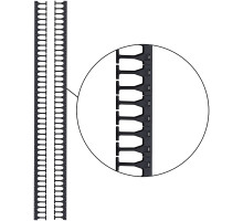 Организатор комм. шнуров Lanmaster DC, 42HU, 800х169 мм (ШхГ), вертикальный, для шкафов DC, цвет: чёрный, (2 шт в комплекте)