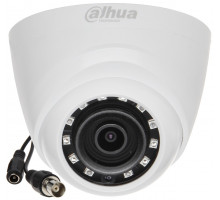 Видеокамера HDCVI Dahua, купольная, помещ./улица, 2 Мп, 1/2,9’, 1920х1080, 25к/с, ИК-фильтр, цв: 0,02лк, объе-в: 2,8мм, DH-HAC-HDW1220RP-0280B