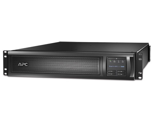 ИБП APC Smart-UPS, 3000ВА, линейно-интерактивный, в стойку, 432х667х85 (ШхГхВ), 230V, 2U,  однофазный, Ethernet, (SMX3000RMHV2UNC)