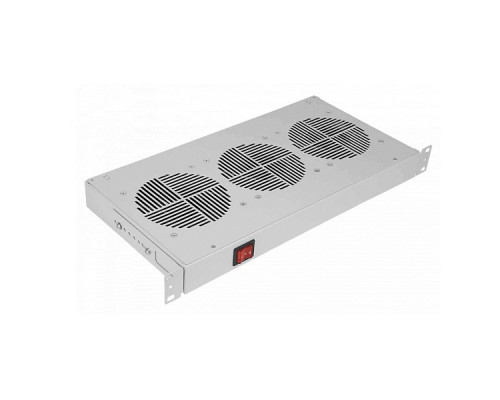 Вентиляторный модуль SILART SVB, 230V, 19", 1U, 45х415х220 мм (ВхШхГ), вентиляторов: 3, 43 дБ, поток: 480 м3/ч, для шкафов и стоек, цвет: серый