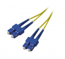 Комм. шнур оптический Hyperline, Duplex SC/SC (UPC), OS2 9/125, LSZH, 5м, цвет: жёлтый