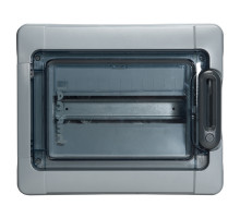 Щит электрический настенный Legrand Plexo, IP65, 1ряд.  12мод., с клеммным блоком, дверь: прозрачная, корпус: полистирол, цвет: серый