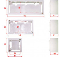 Коробка открытого монтажа Lanmaster, 3 модуля, 45х135 мм (ВхШ), цвет: белый