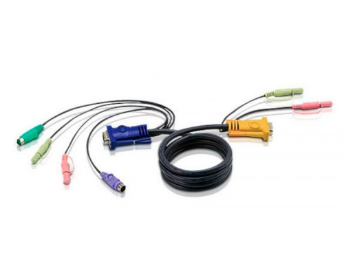 Шнур ввода/вывода Aten, SPHD-15, 1.8 м, с интерфейсом передачи звука, (2L-5302P)