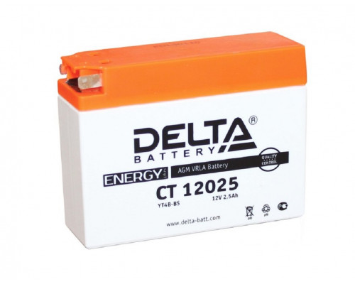 Аккумулятор для ИБП Delta Battery CT, 87х39х114 мм (ВхШхГ),  необслуживаемый свинцово-кислотный,  12V/2,5 Ач, (CT 12025)