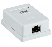 Розетка в сборе ITK, 1x RJ45(8P8C), кат. 6, экр., для настенного монтажа, упаковка: 1 шт, цвет: белый, (CS2-1C06F-12)