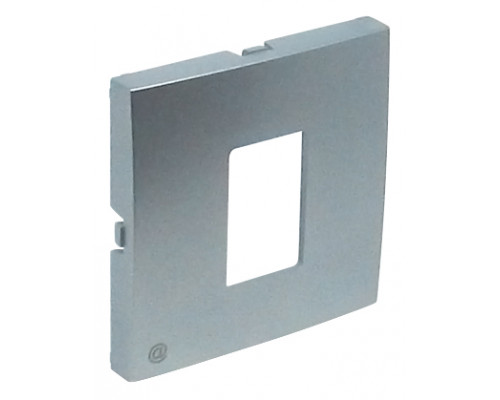 Лиц. панель розеточная Efapel Logus90, 1х RJ45, плоская, цвет: алюминий (90751 TAL)