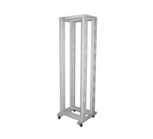 Стойка открытая 19" TWT, универсальная, 42U, 600х1000 мм (ШхГ), двухрамная, цвет: серый