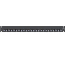 Комм. патч-панель Siemon Z-MAX, 19&quot;, 1HU, портов: 24 х RJ45, кат. 6A, универсальная, экр., цвет: чёрный, без модулей, (ZS-PF-24)