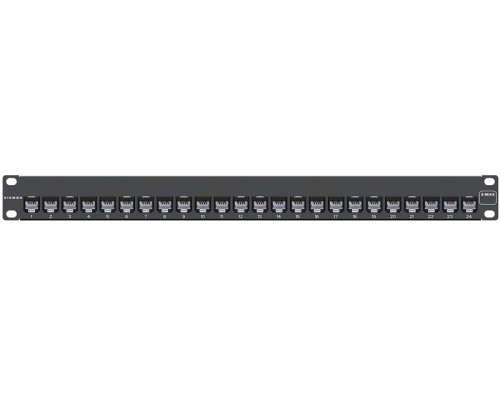 Комм. патч-панель Siemon Z-MAX, 19", 1HU, портов: 24 х RJ45, кат. 6A, универсальная, экр., цвет: чёрный, без модулей, (ZS-PF-24)