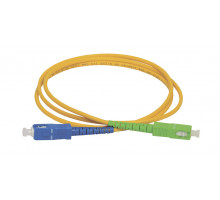 Комм. шнур оптический ITK, Simplex SC/SC (APC/UPC), OS2 9/125, LSZH, 7м, синий/зеленый хвостовик, цвет: оранжевый