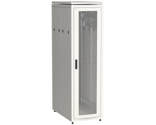 Шкаф серверный напольный ITK LINEA N, IP20, 42U, 2055х600х1000 мм (ВхШхГ), дверь: перфорация, боковая панель: сплошная съемная, разборный, цвет: серый